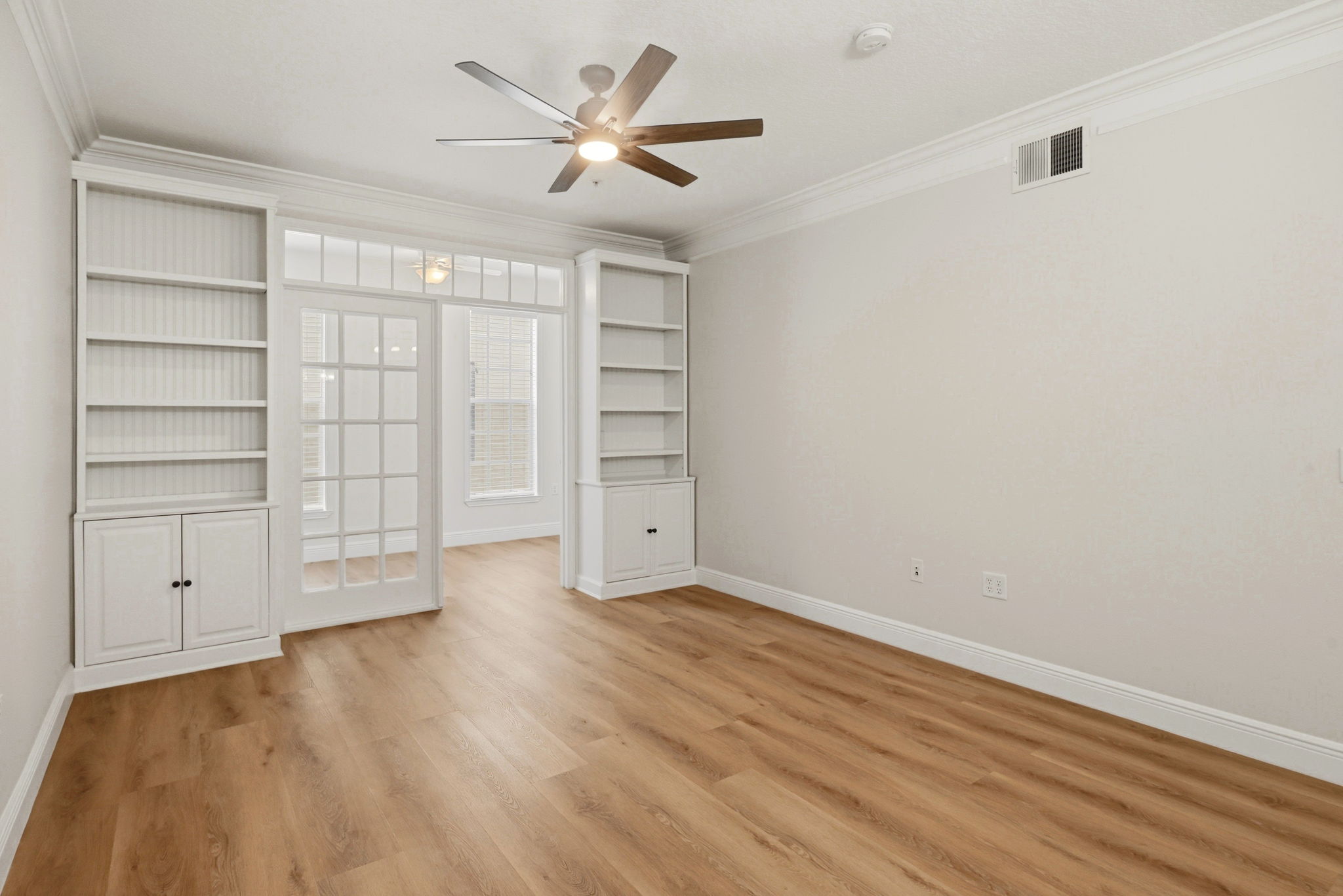 Living Room with Built in Features