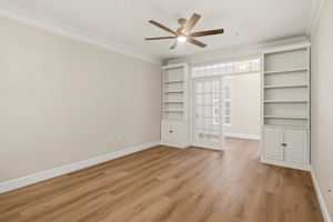 Living Room with Built in Features
