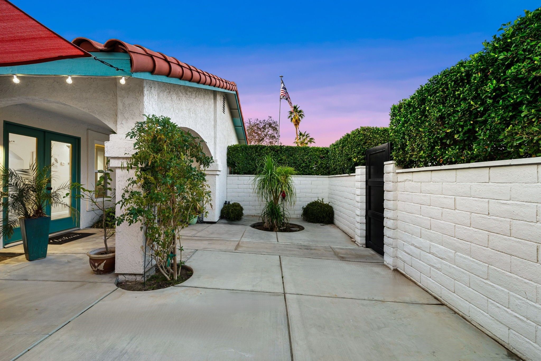 10 Courtyard Twilight House North View