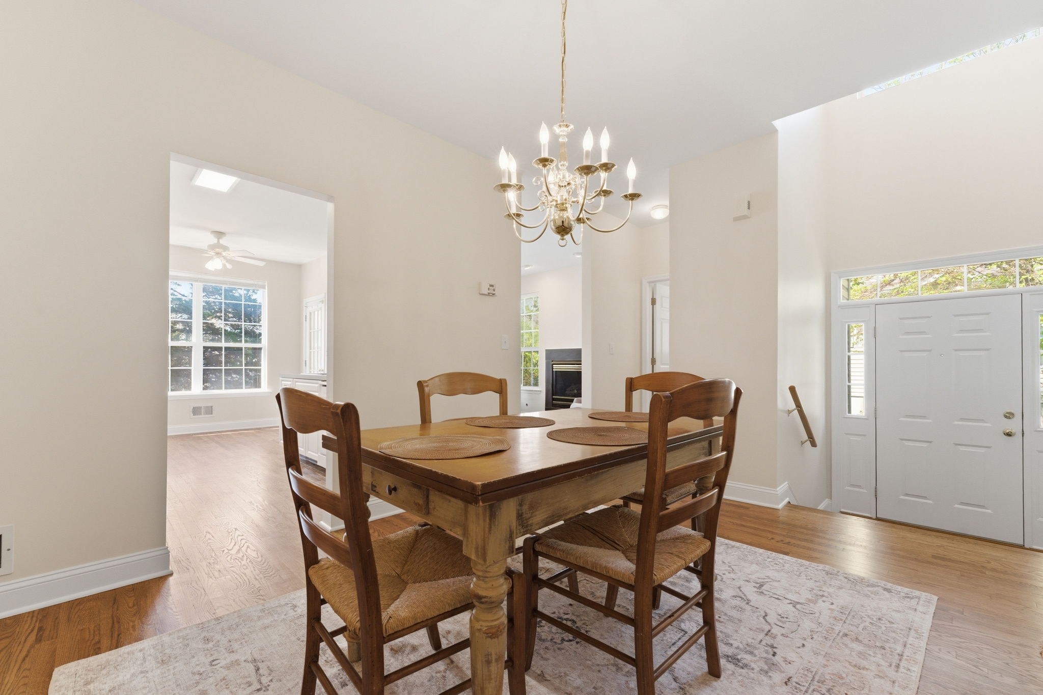 Refinished hardwood floors throughout the main level.