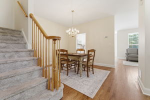 Refinished hardwood floors throughout the main level.