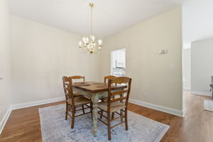 Refinished hardwood floors throughout the main level.