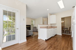 Refinished hardwood floors throughout the main level.
