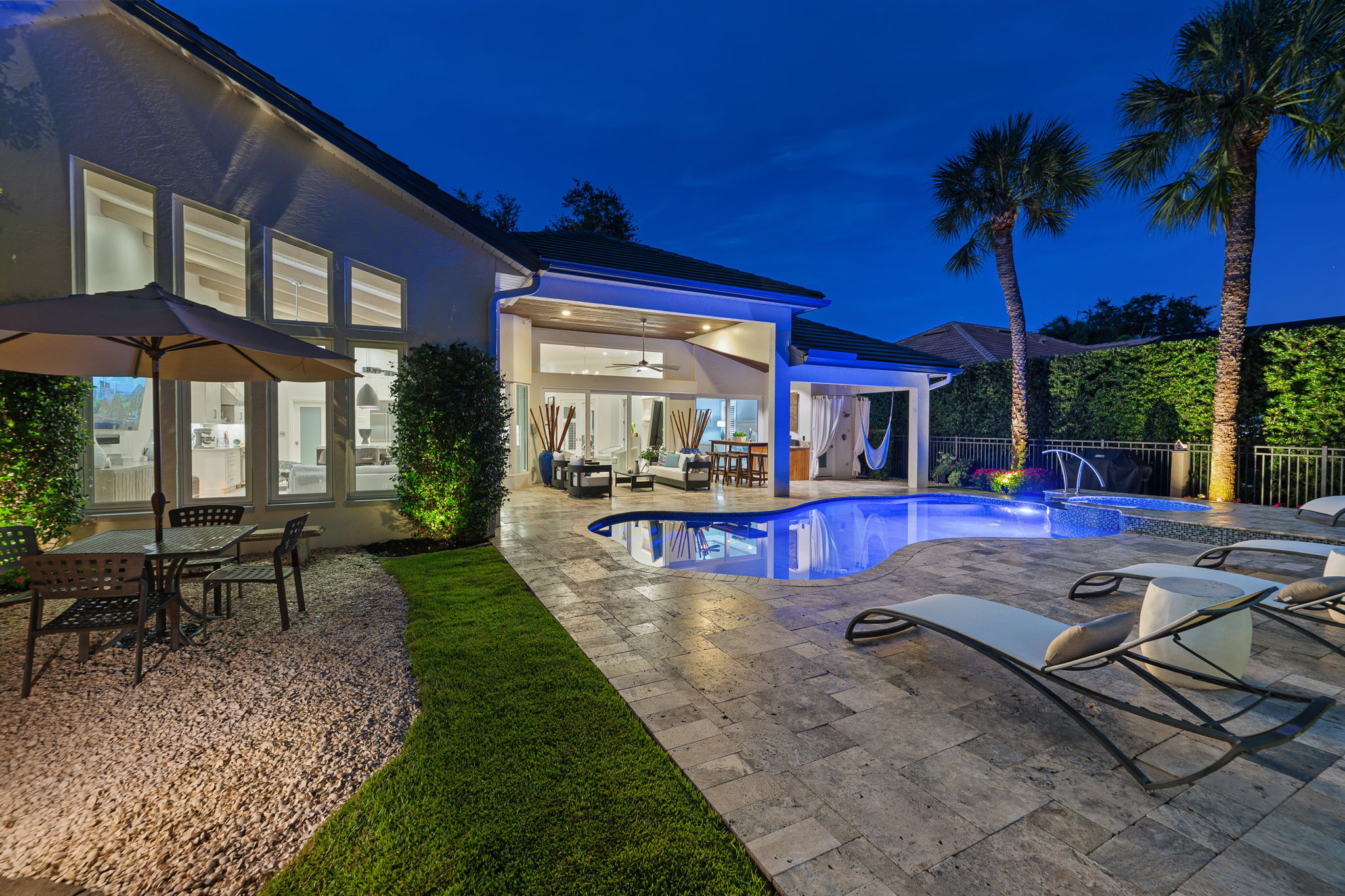 Rear Elevation - Pool - NIGHT