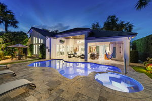 Pool - Rear Elevation - NIGHT