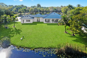 Aerial View - Expansive Green Space Lakefront