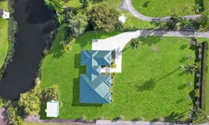 Aerial View Top - - Private, gated 2-acre Estate with Lake