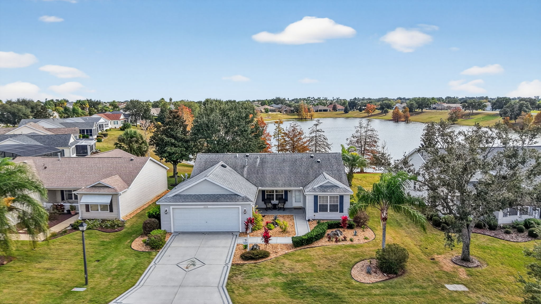 Aerial Front Elevation with Water Views