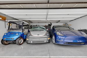Garage with Room for Two cars and a Golf Cart!