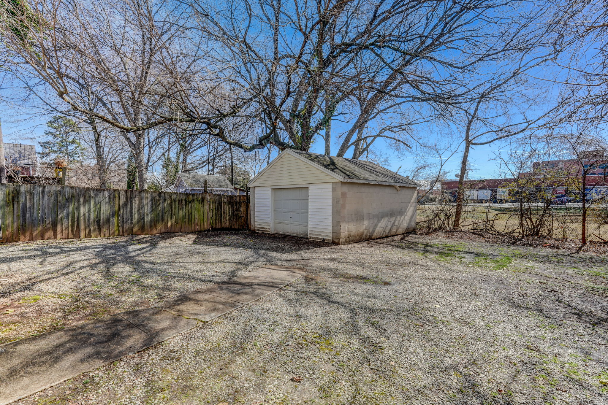 Back Yard & Detached Garage
