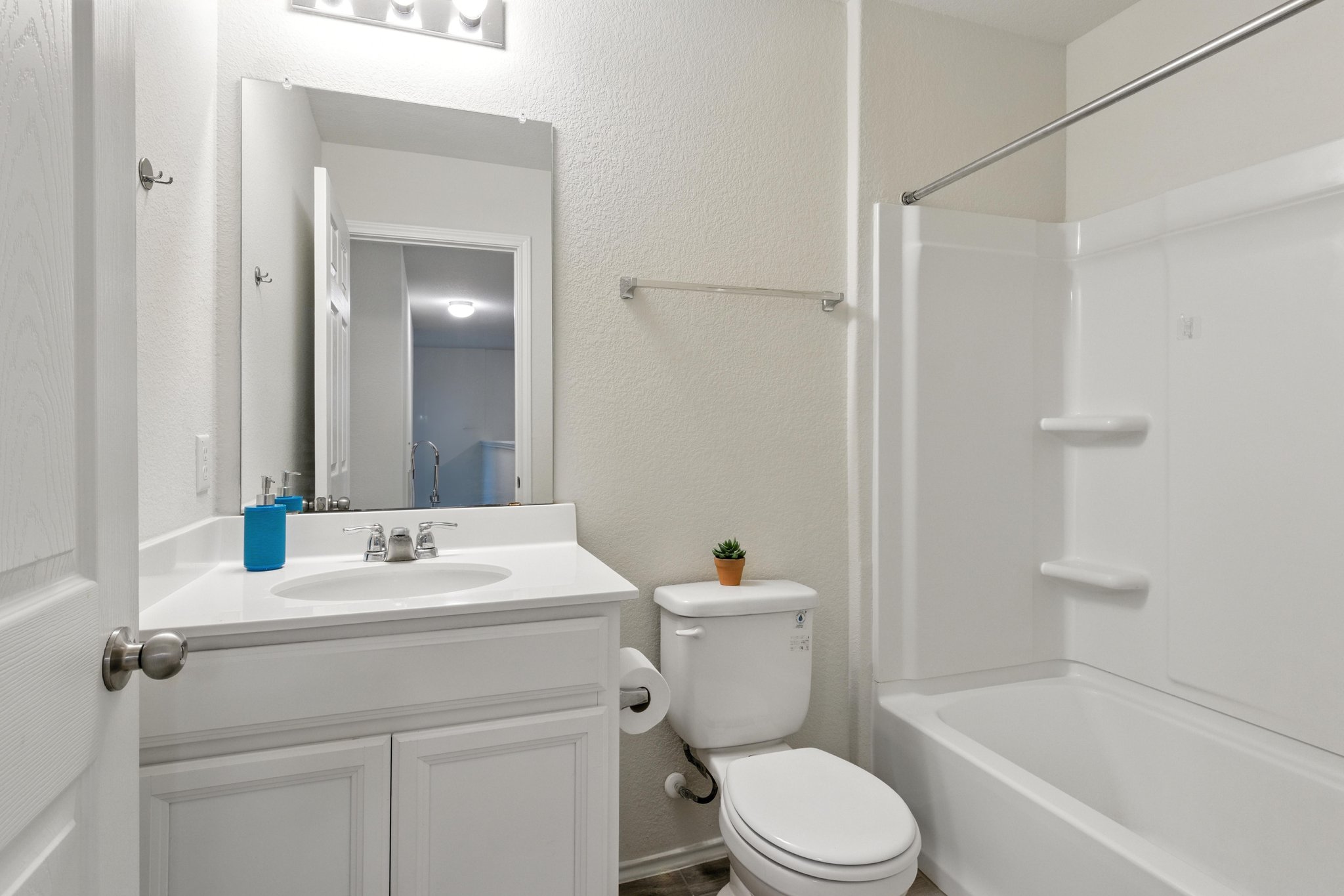 The upstairs bath