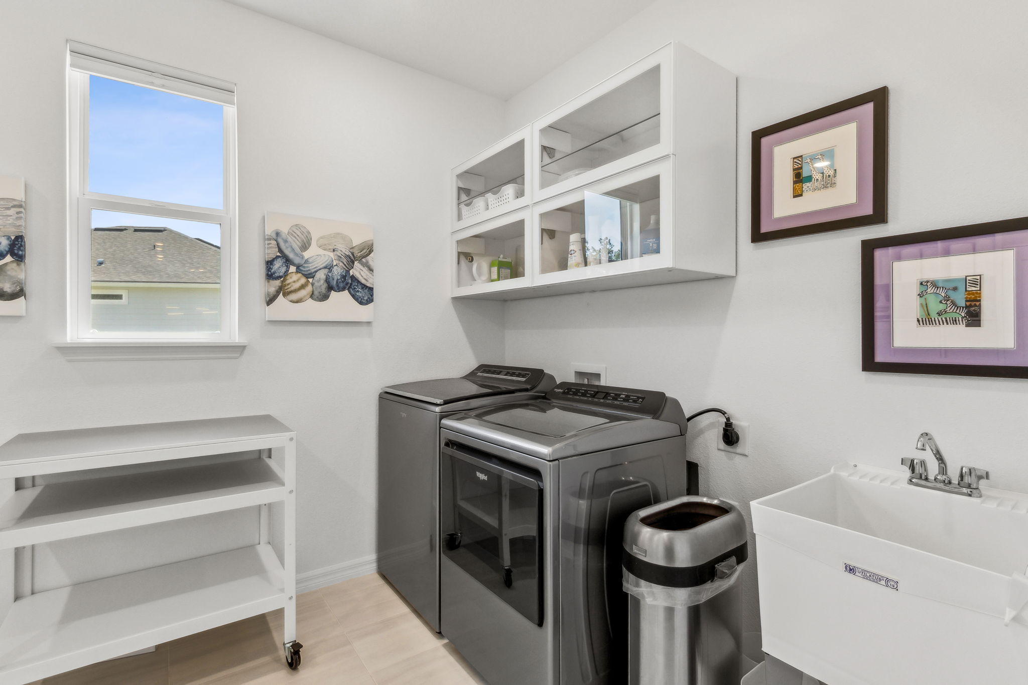 The laundry room is also generously sized ...