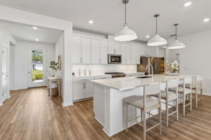 ...and stylish contemporary light fixtures.