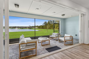 Equally impressive are the lanai's fully nesting sliding doors ...