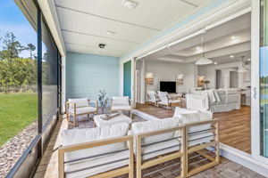 ...creating a large open outdoor space ...