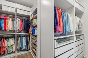 The MASSIVE his and her master closet  is magazine worthy!