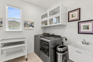 The laundry room is also generously sized ...