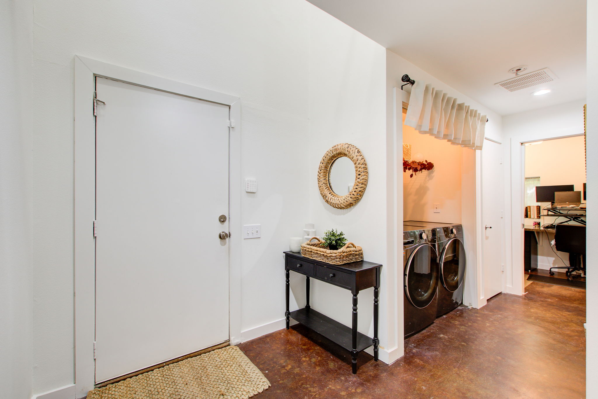 3 Foyer w Laundry + BR2 Work Nook Views