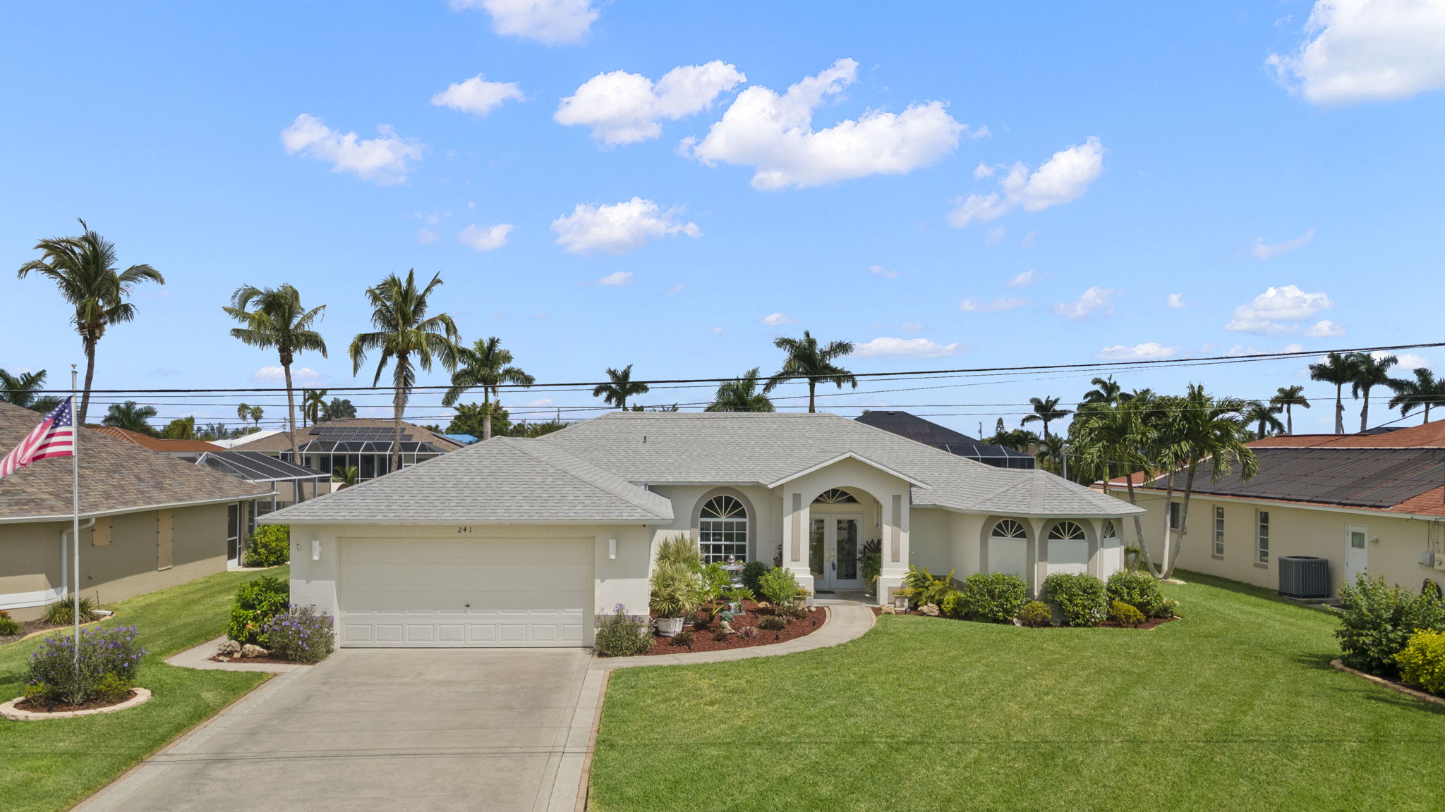 Aerial Front Exterior