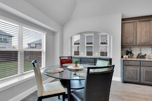 A dining nook offering additional convenience with buffet