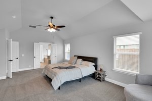 Window treatments include wooden 2" blinds for privacy in all rooms