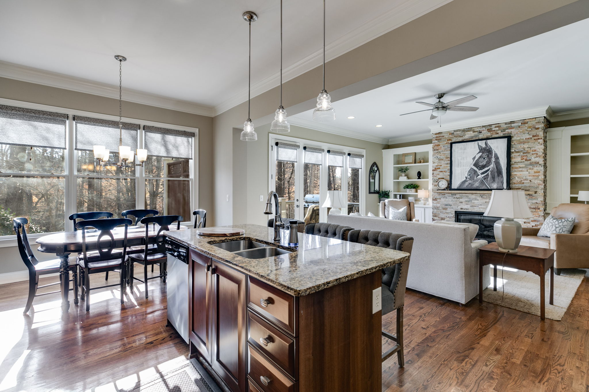 Open Area Kitchen/LR View