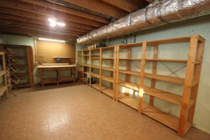 Utility room in basement for ample storage