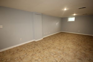 Rec room in basement offers space and versatility