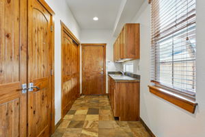 Mudroom directly off of garage