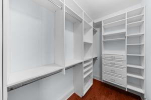 Bedroom 3 has a walk in closet with shelving