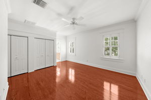 Bedroom 4 has double closets with shelving