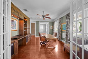 Private office off the entry with French doors