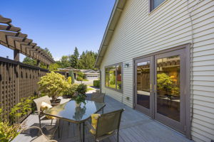 Great deck outside the dining room