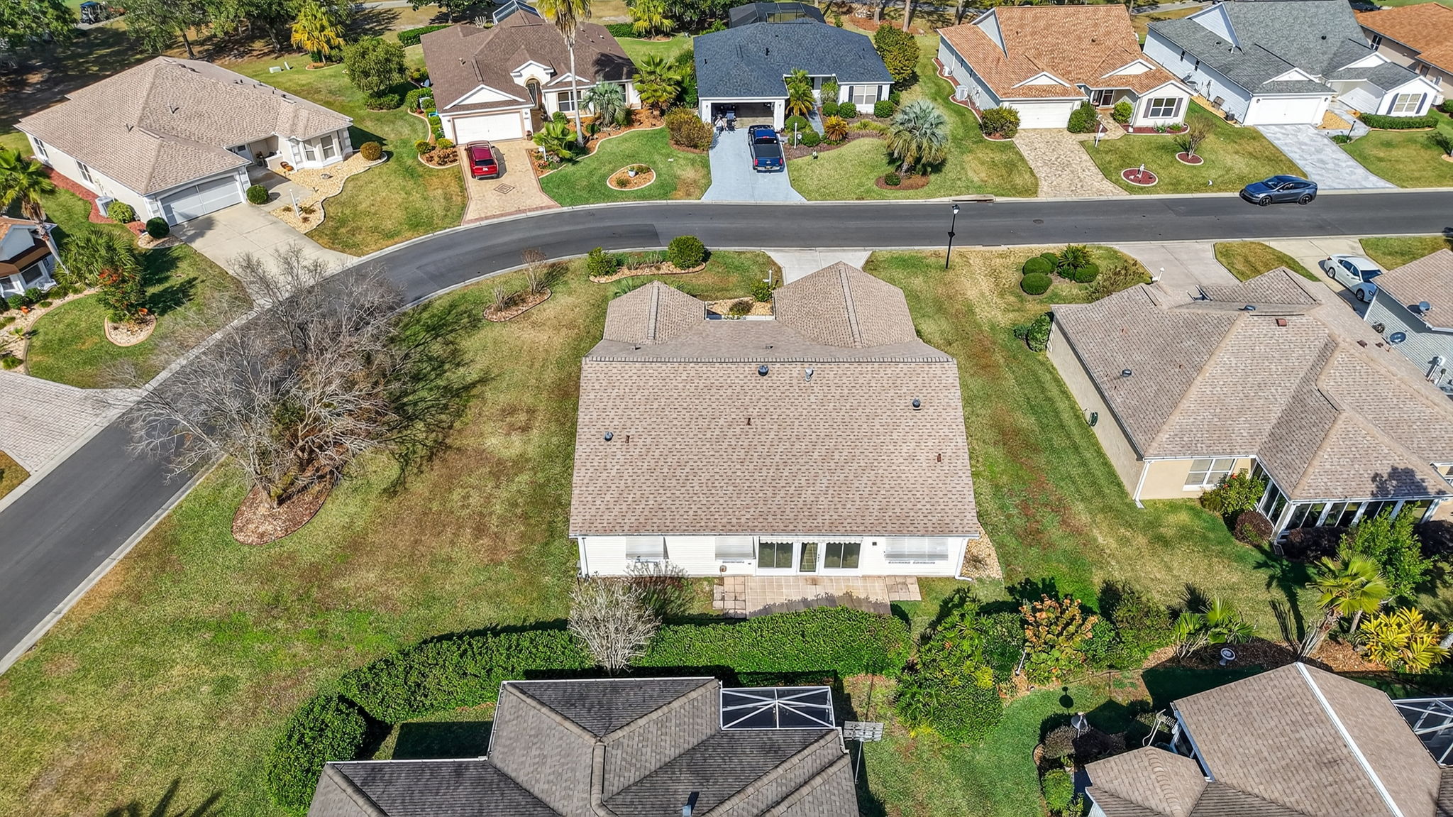 Aerial Rear Elevation with Large Corner Lot and Room For a Pool!