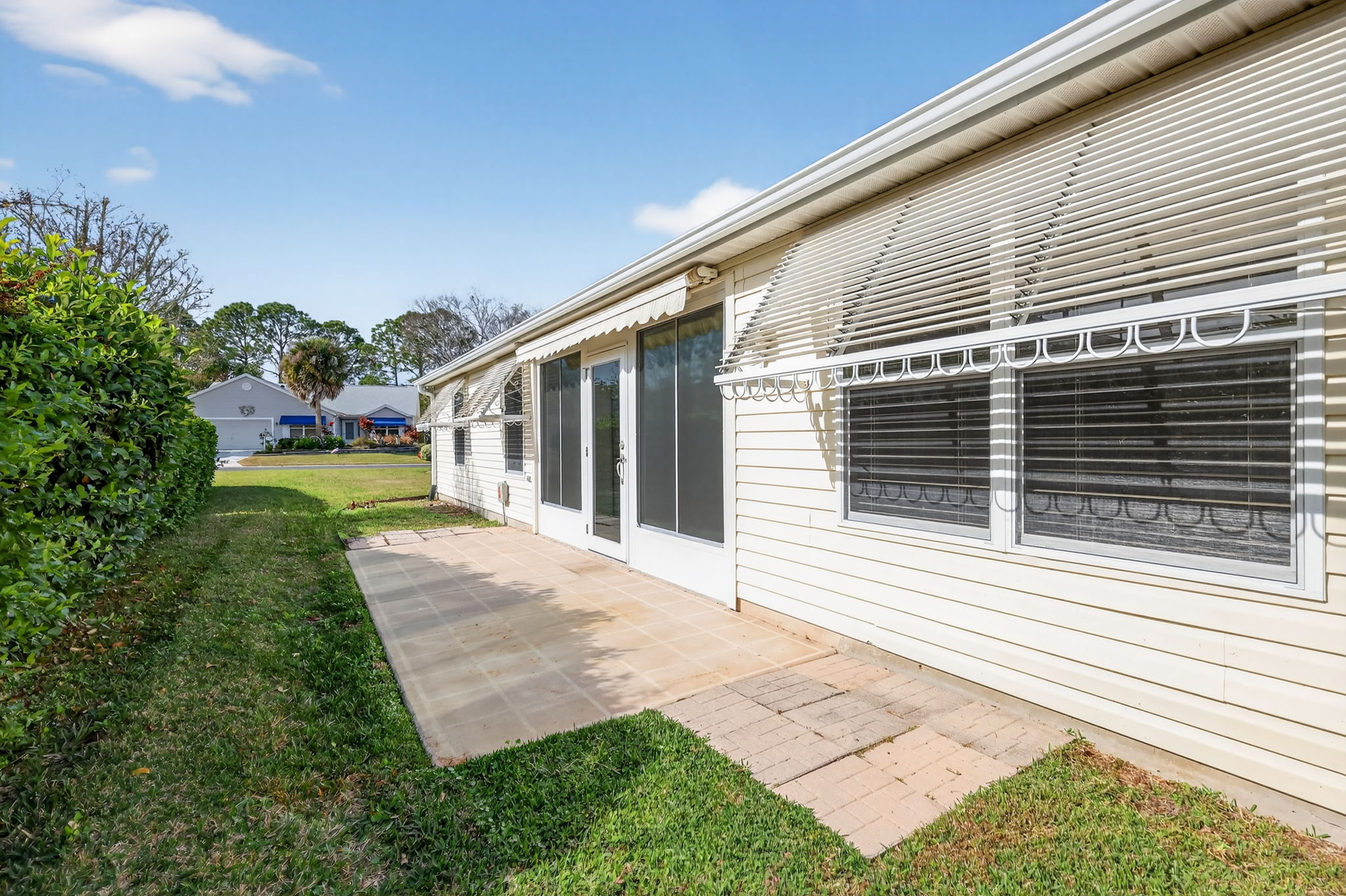 Rear Patio with Privacy Landscaping