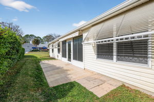 Rear Patio with Privacy Landscaping