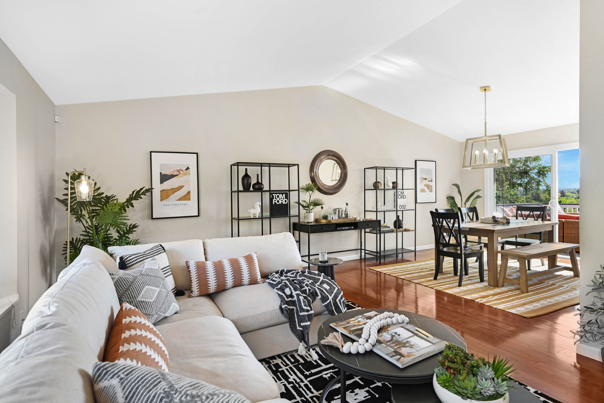 Vaulted Ceiling in Living & Dining