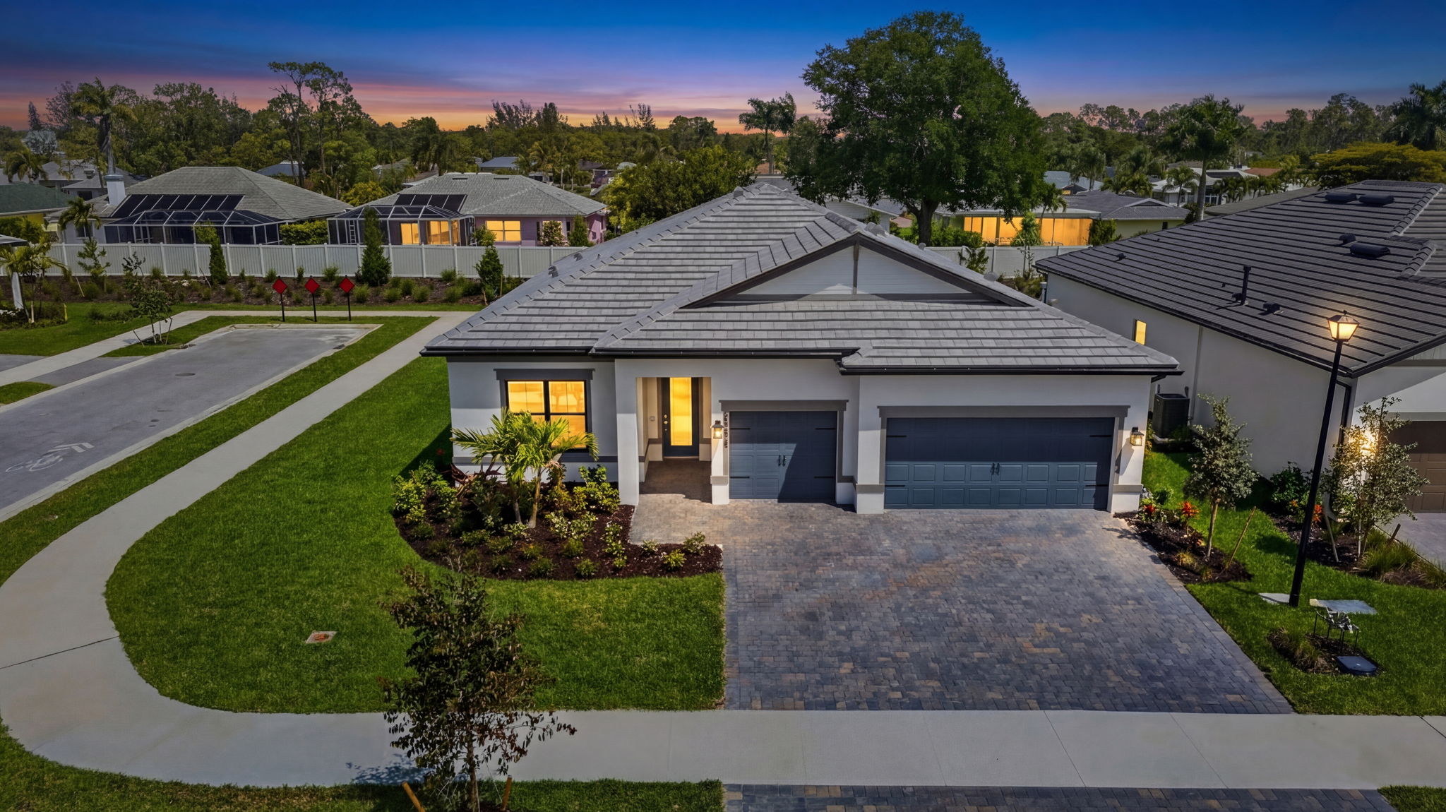 Aerial Front Exterior 1 -Dusk