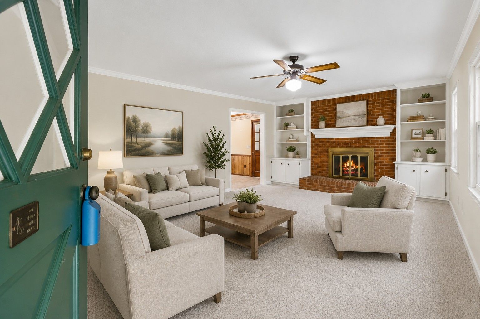 Virtually Staged with new carpet & paint - AI Generated