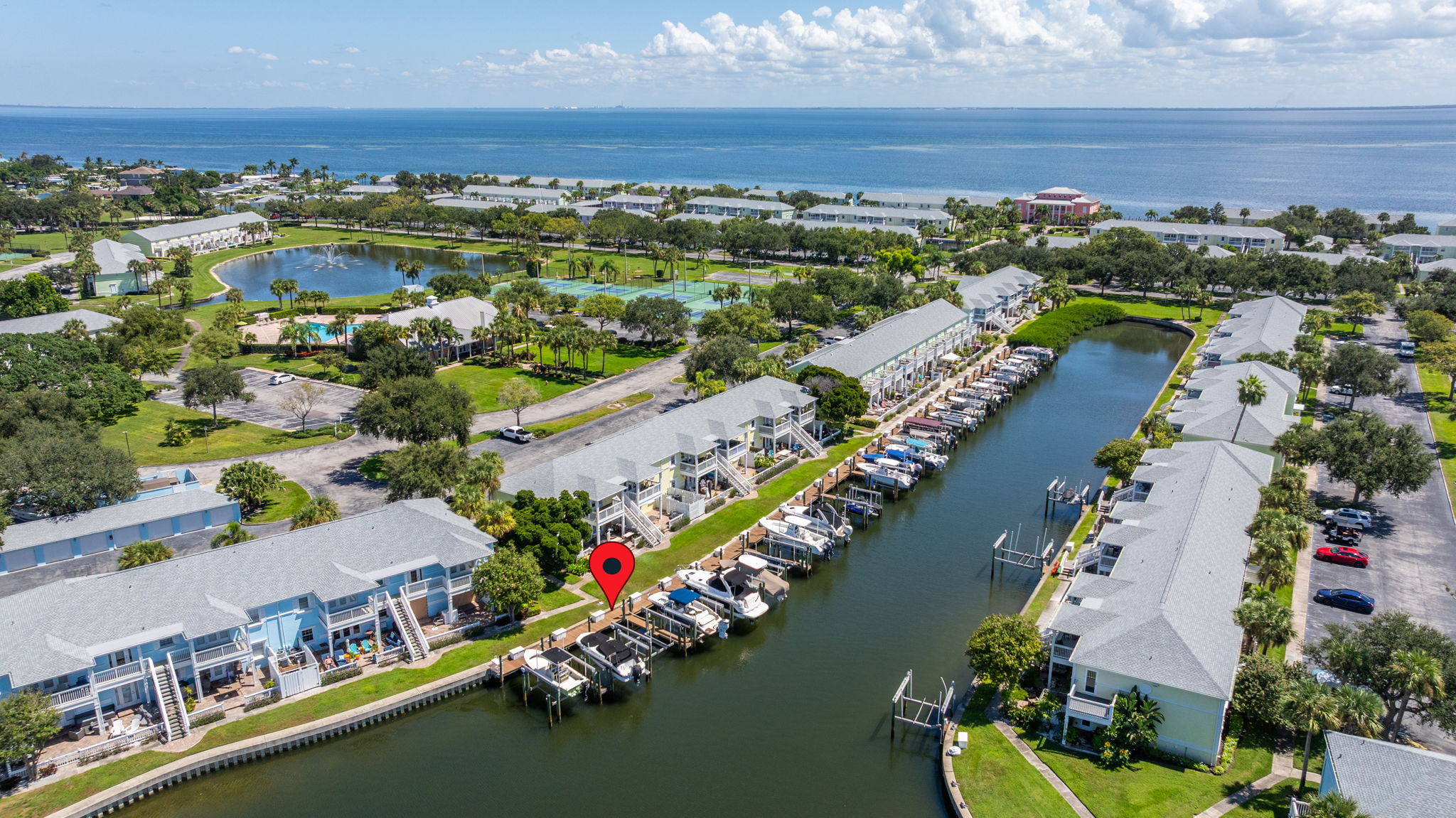 Boat Dock is located at the Waterside Yacht Club: Location 4815 Cobia (Near Building 51)Dock# 47 (Number is on the white storage box at the Dock)