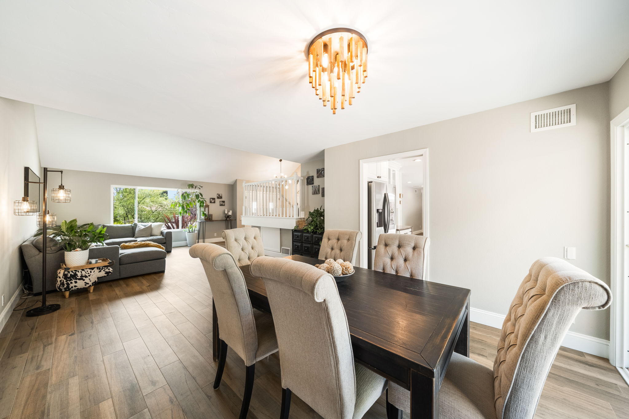 Dining Room Adjacent to Living Room