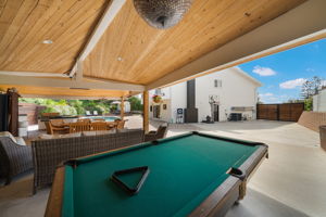 Covered Patio Has Room For Pool Table