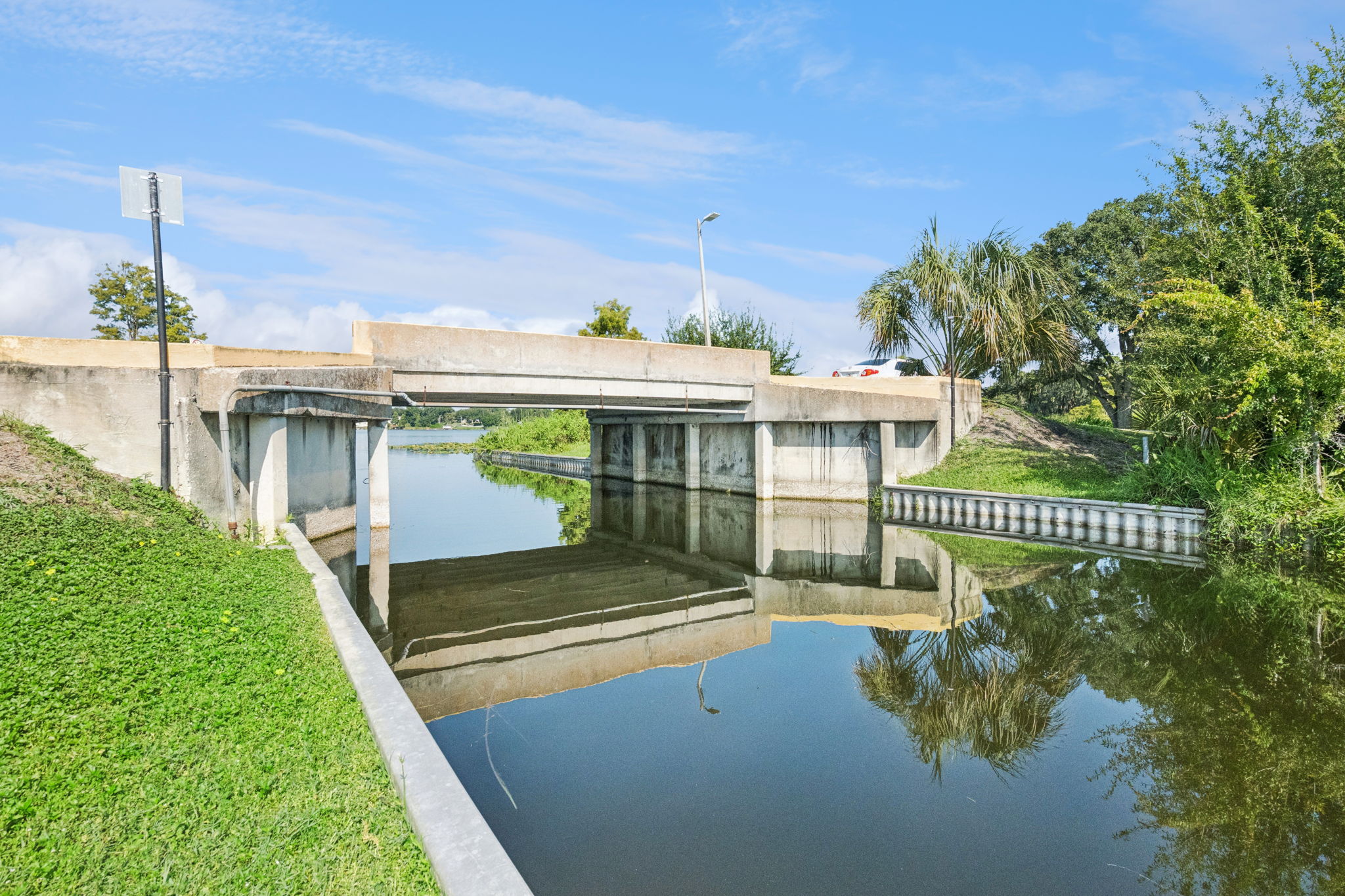 Bridge over canal connecting Lake Link and Lake Otis.