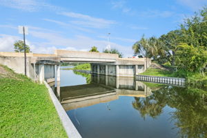 Bridge over canal connecting Lake Link and Lake Otis.