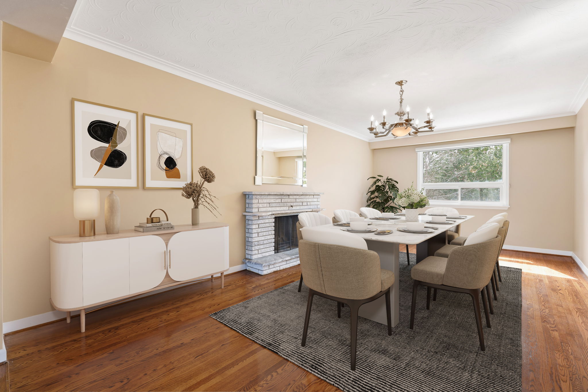 Dining Room virtually staged
