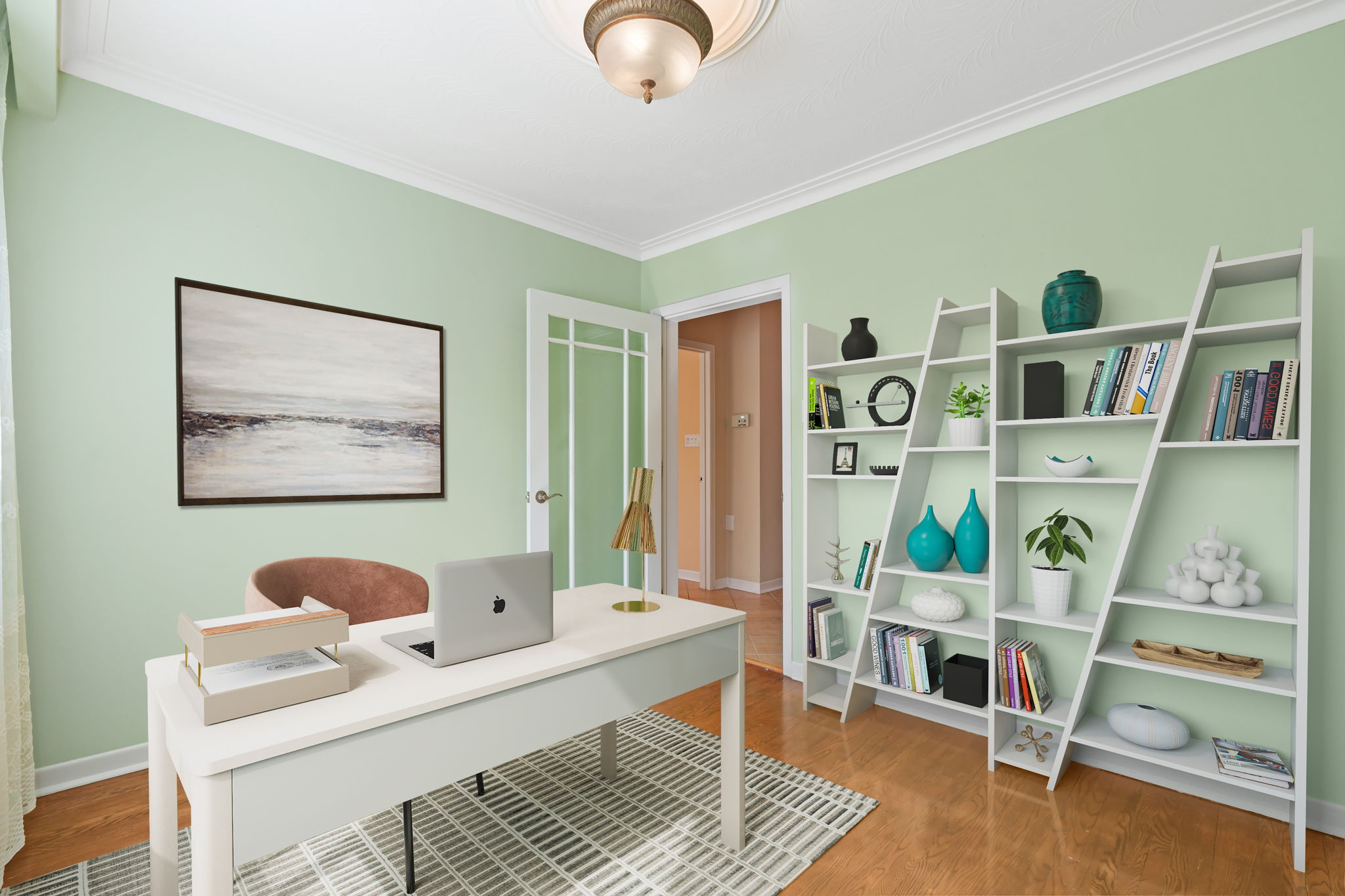 Main Floor office virtually staged