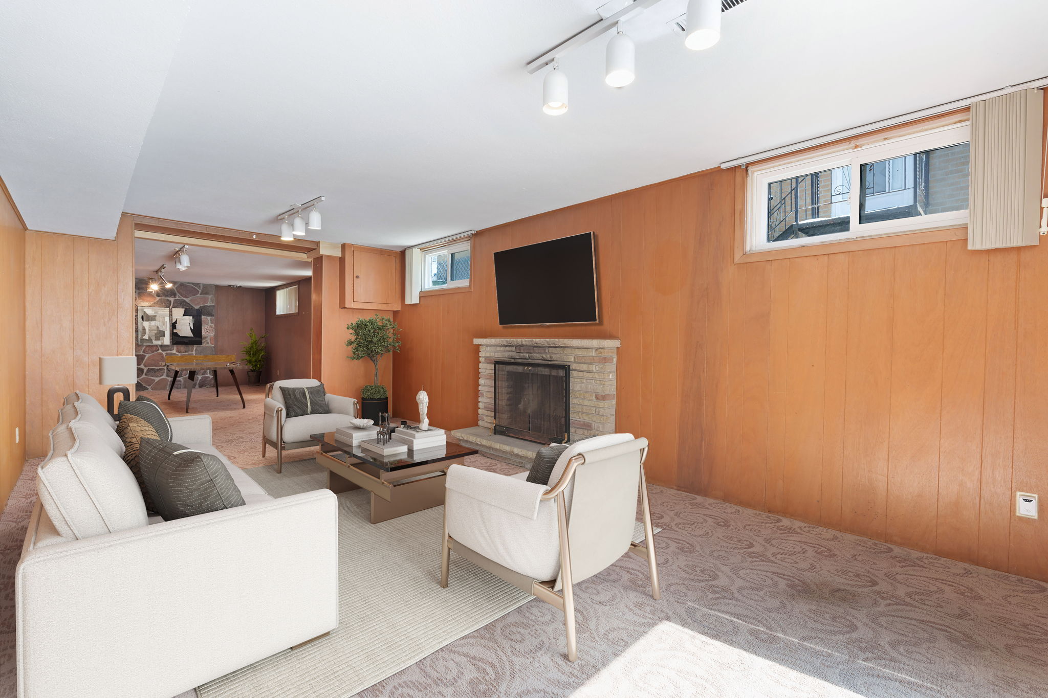 Bmnt Living Rm Virtually Staged