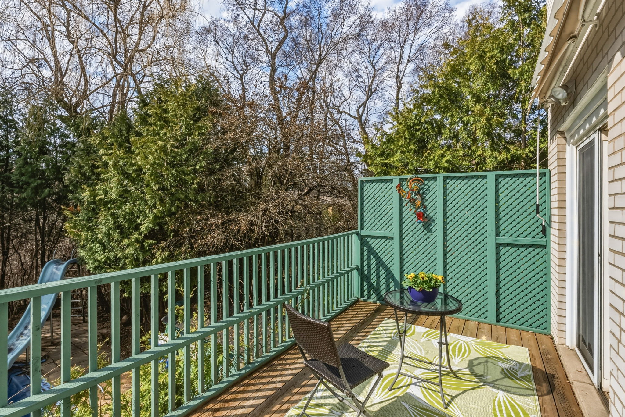 Ravine facing deck off the kitchen