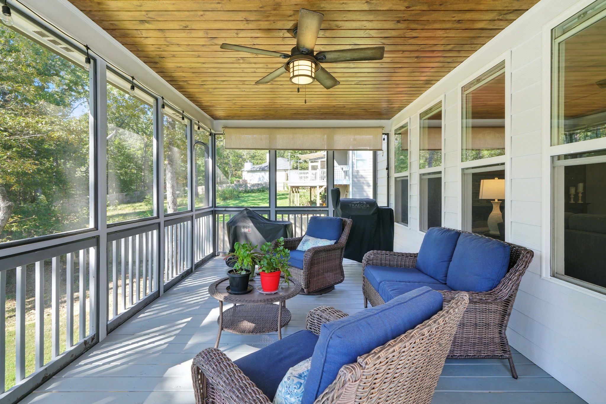 Covered Screened Porch off the Kitchen