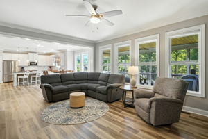 Open Living with view to the Kitchen